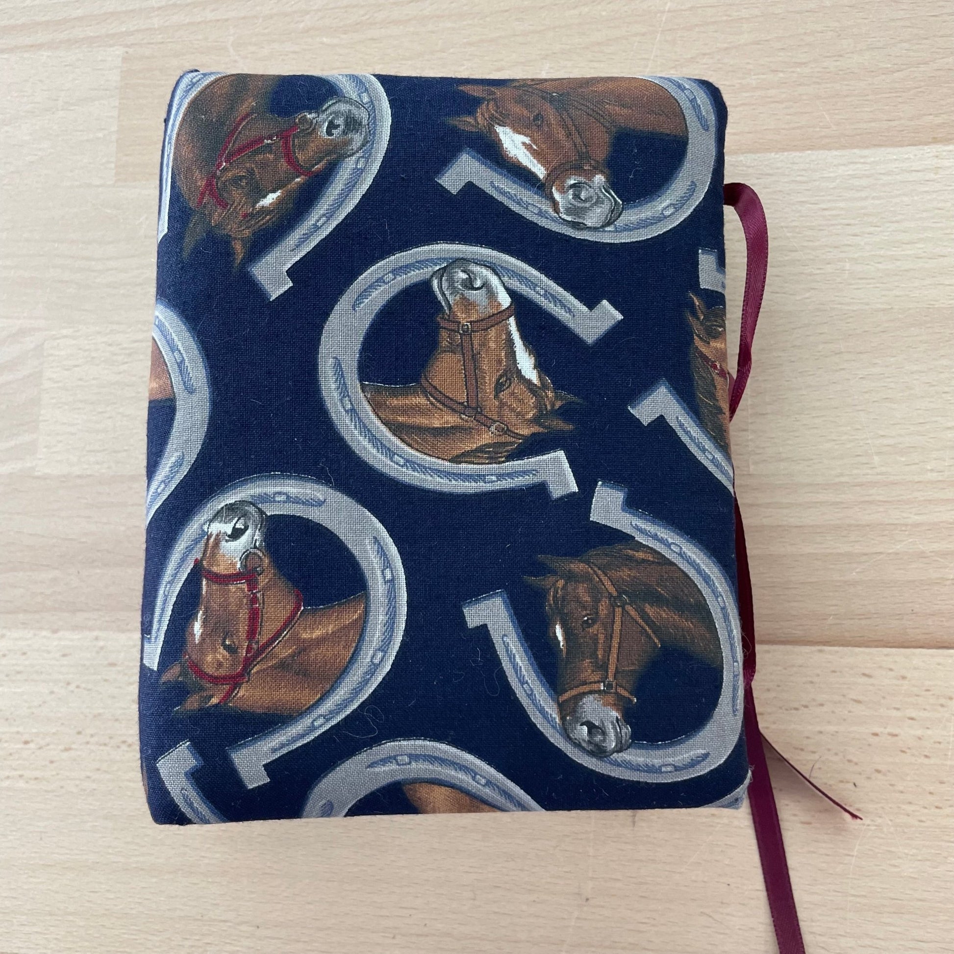 Vintage Horse Cloth Fabric Photo Album with Horseshoe Print, Unused - Loom Vintage