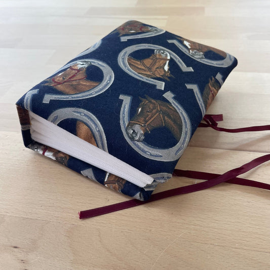 Vintage Horse Cloth Fabric Photo Album with Horseshoe Print, Unused - Loom Vintage