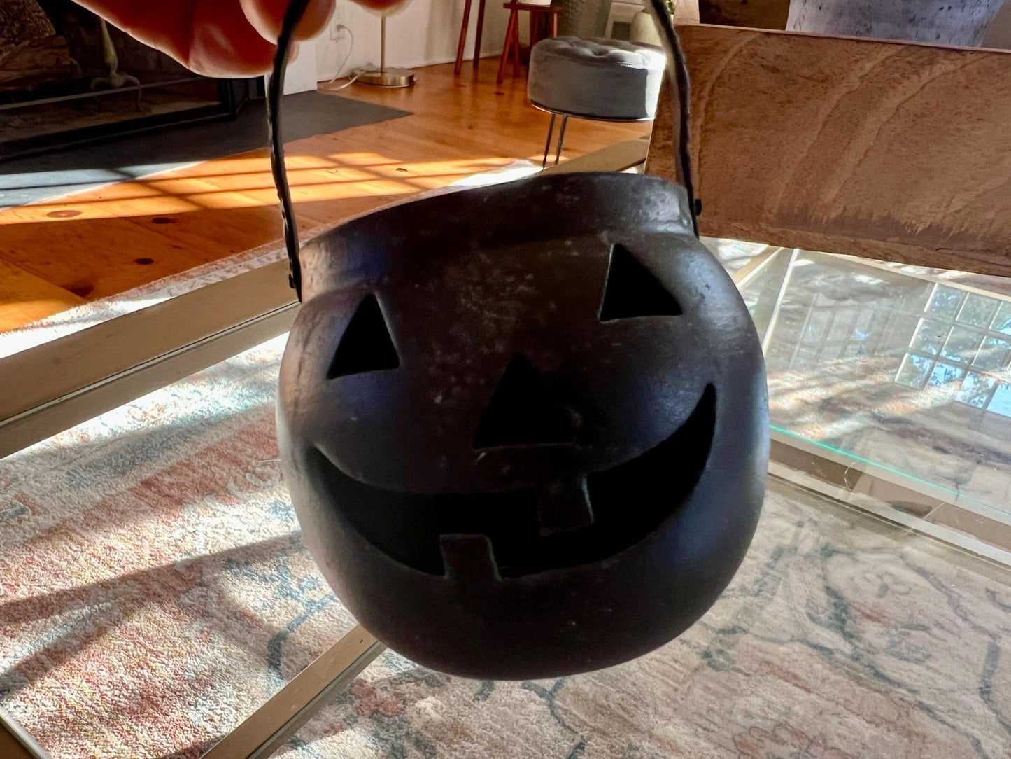 Vintage Hosley USA Metal Pumpkin Jack-o-Lantern Candle Holder – Halloween & Fall Décor - Loom Vintage