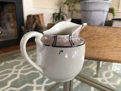 Vintage Iridescent Japanese Creamer, Floral Pitcher, Gold Detailing, Hand Painted, Home Decor, Japan Style Jug - Loom Vintage