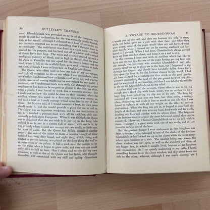 Vintage Jonathan Swift Decorative Red Cloth Book – Classic Shelf Decor - Loom Vintage