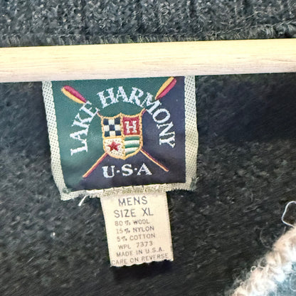 Lake Harmony USA label — men's XL, 80% wool, made in USA