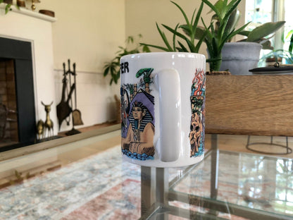 Vintage LAS VEGAS Mug Coffee/Tea Mug Casino Print, Vegas Monuments, Jennifer - Loom Vintage