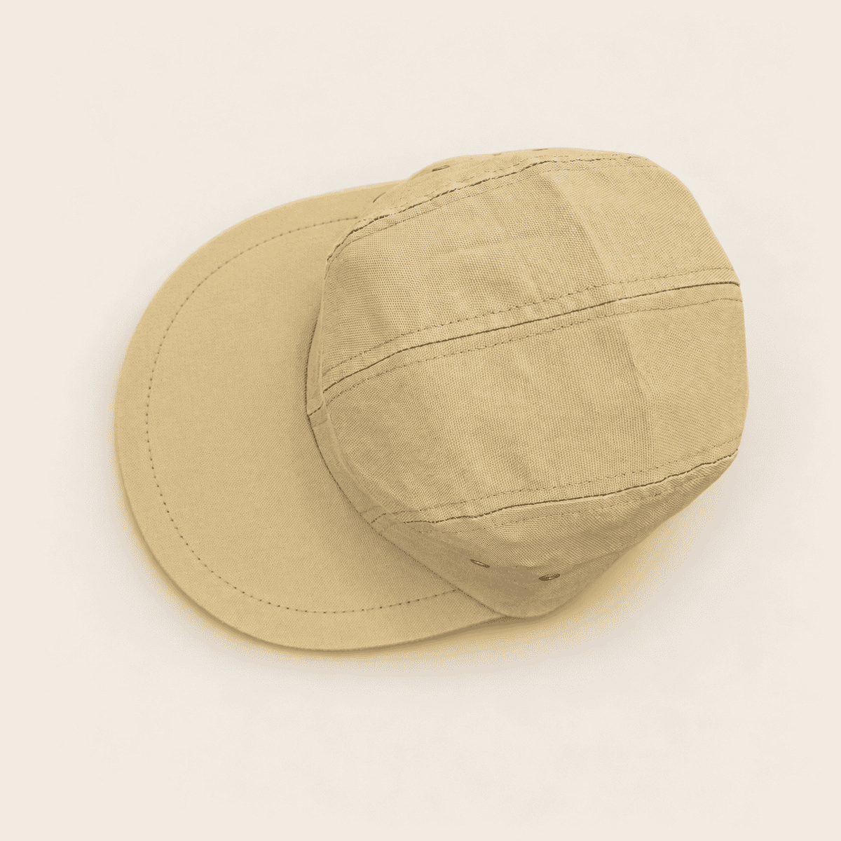 Vintage L.L. Bean long bill fishing cap in khaki cotton, photo 4 of 9