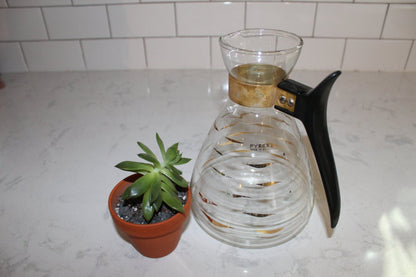 Vintage Mid Century Pyrex Glass Coffee/Tea Carafe Pot - Loom Vintage