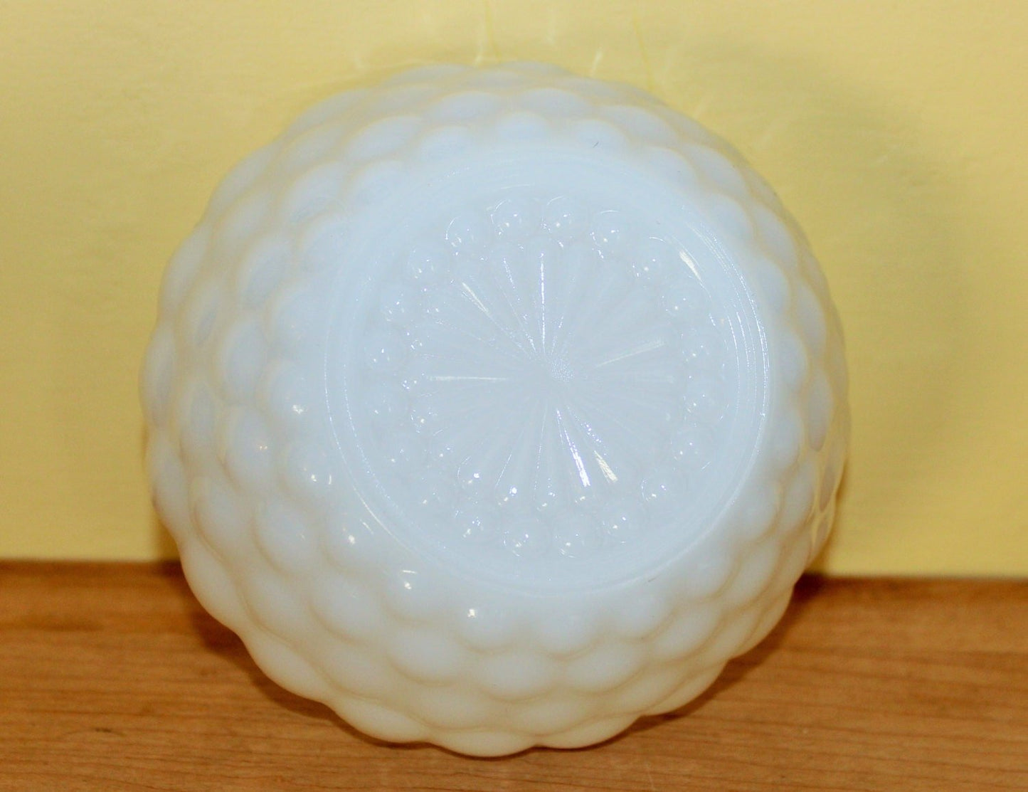 Vintage Milk Glass Cream & Sugar Set — Bubble Pattern - Loom Vintage