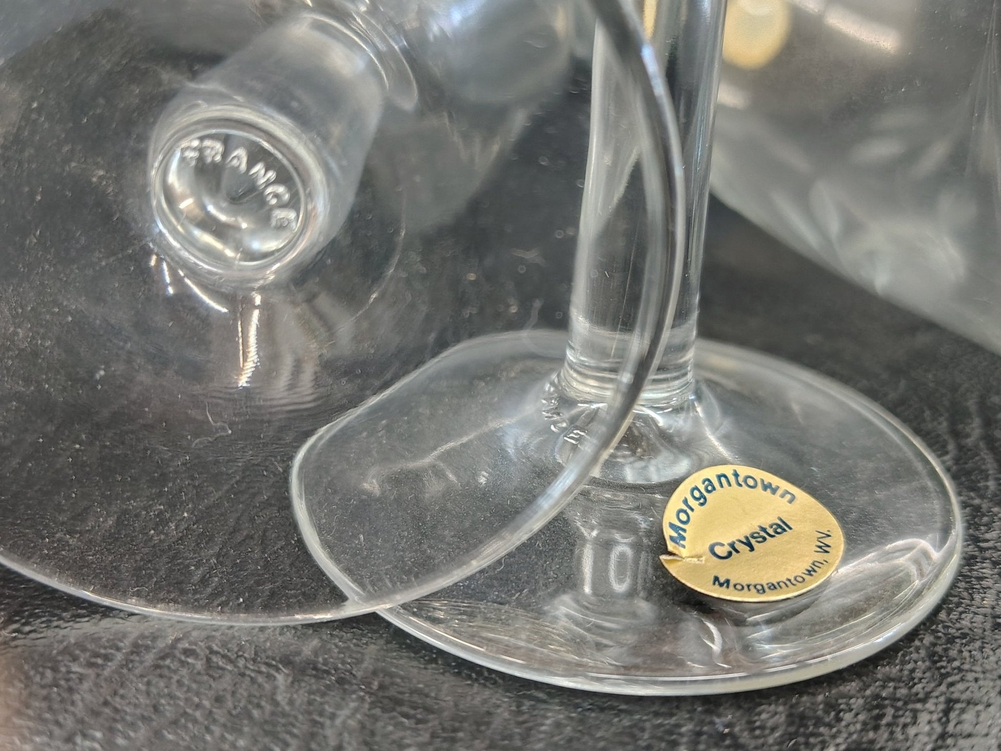 Vintage Morgantown Crystal Port Decanter Set with Etched Rose Glasses – 5 Pieces - Loom Vintage