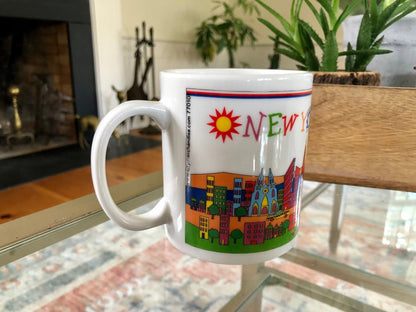 Vintage New York City Mug Coffee/Tea Mug with Beautiful Sights map, in Exceptional Condition - Loom Vintage