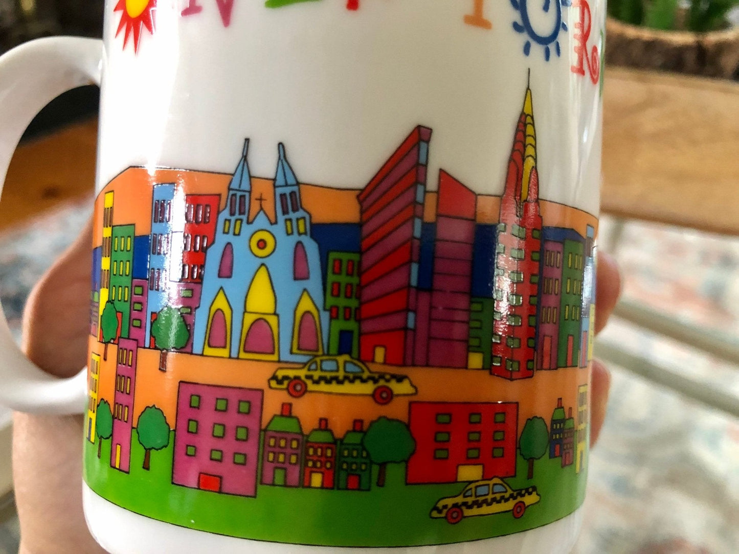 Vintage New York City Mug Coffee/Tea Mug with Beautiful Sights map, in Exceptional Condition - Loom Vintage