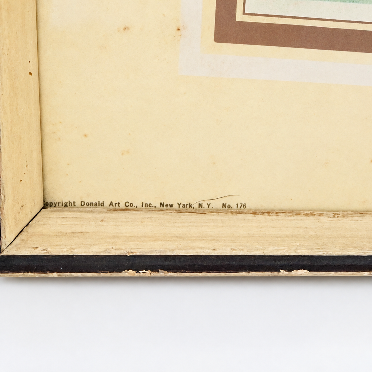Close-up of Donald Art Co. New York copyright line on the print margin, photo 4 of 5
