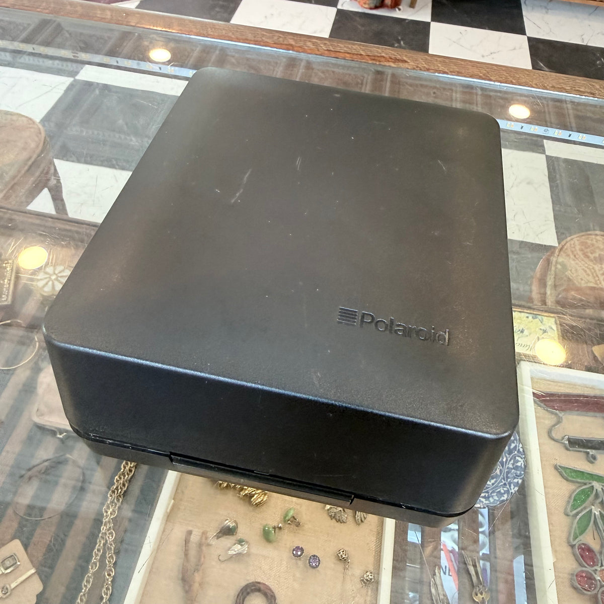 Vintage 1987 Polaroid Spectra Onyx transparent camera with hard case, photo 2 of 7