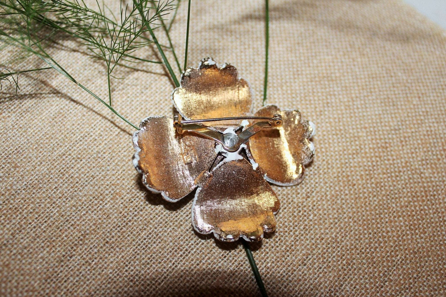 Vintage Signed Capri Flower Brooch - Loom Vintage