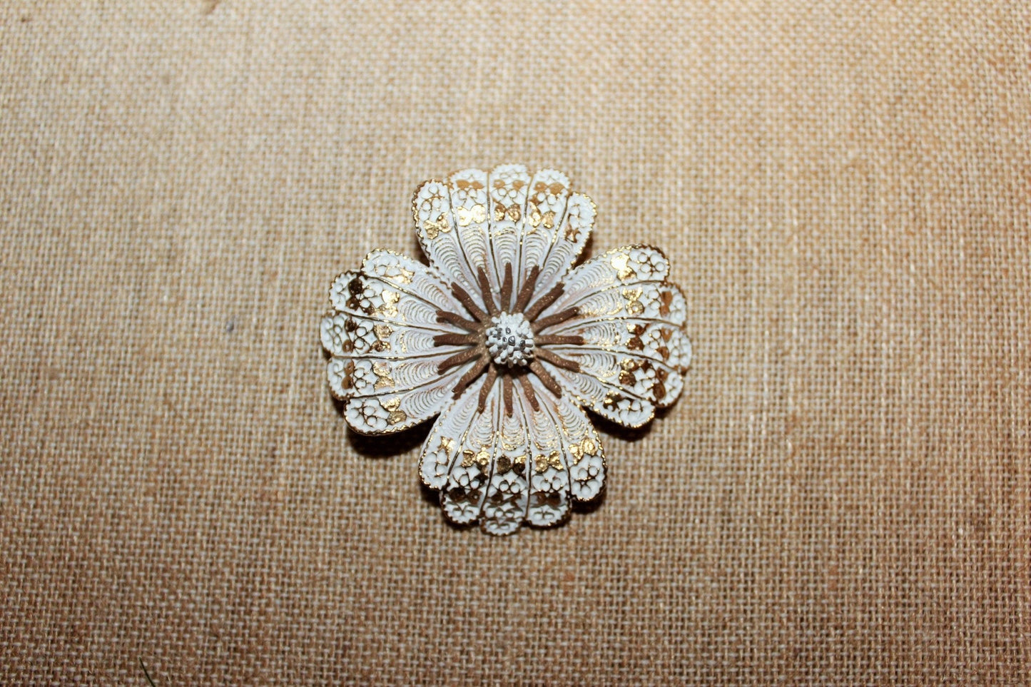 Vintage Signed Capri Flower Brooch - Loom Vintage