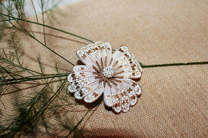 Vintage Signed Capri Flower Brooch - Loom Vintage
