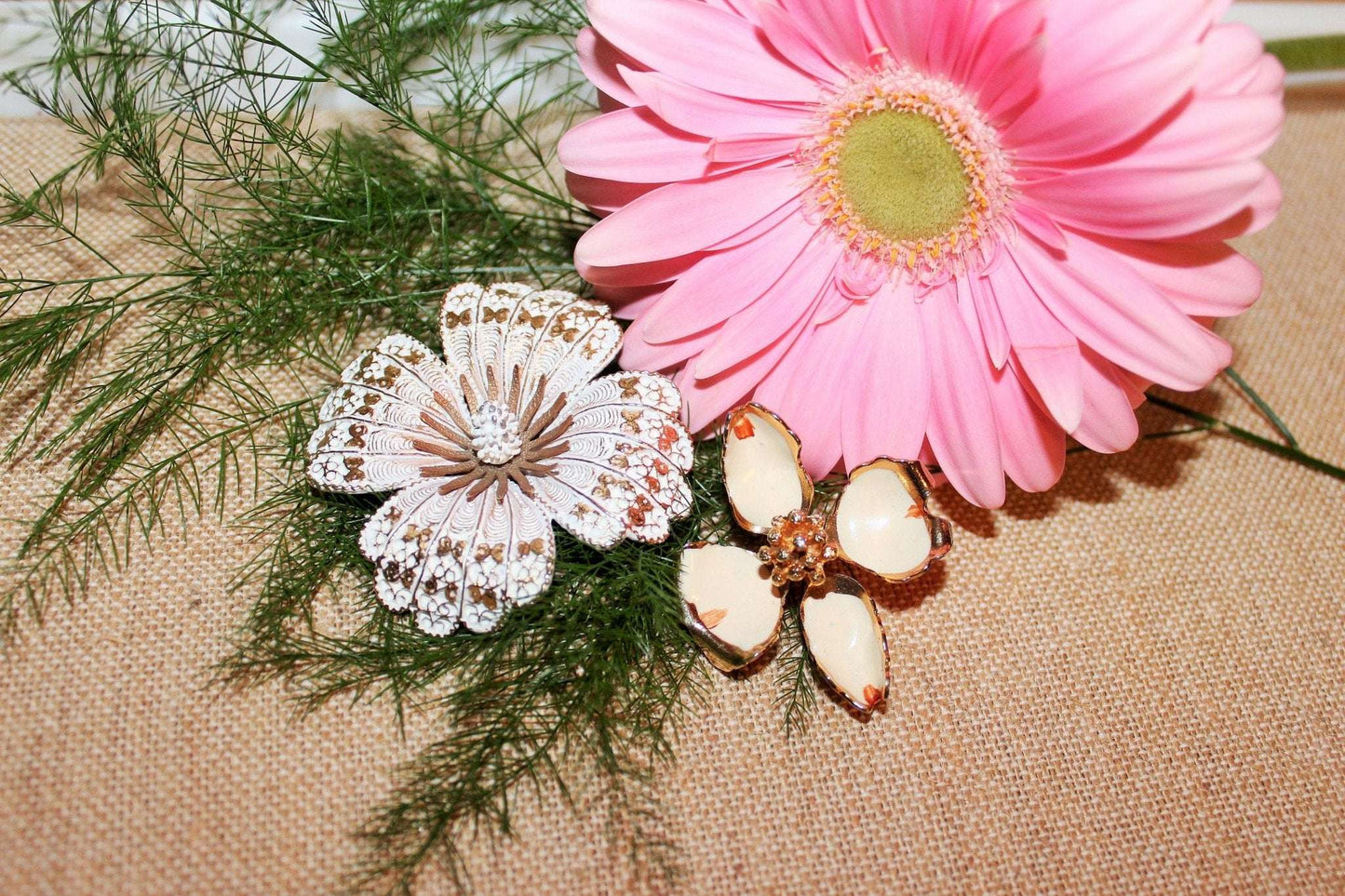 Vintage Signed Capri Flower Brooch - Loom Vintage