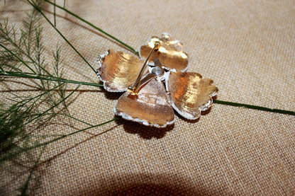 Vintage Signed Capri Flower Brooch - Loom Vintage