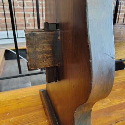 Vintage Solid Wood Writing Desk / Console Table – Dark Walnut - Loom Vintage