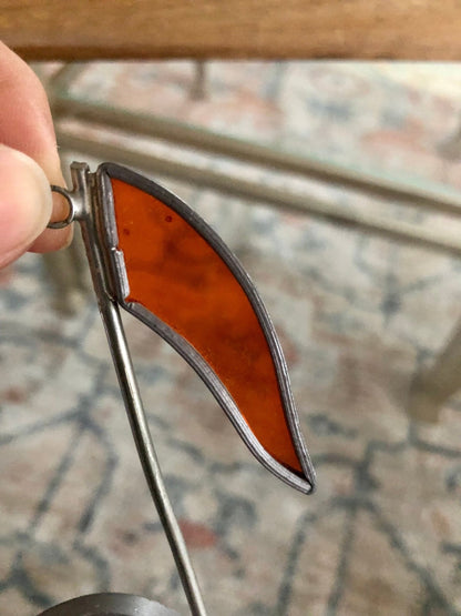 Vintage Stained Glass Musical Note Suncatcher, Instrumental Note, Music Glass Ornament, Music Note - Loom Vintage
