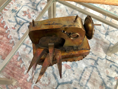 Vintage Steam Punk Art, Copper/Tin Sewing Machine - Loom Vintage