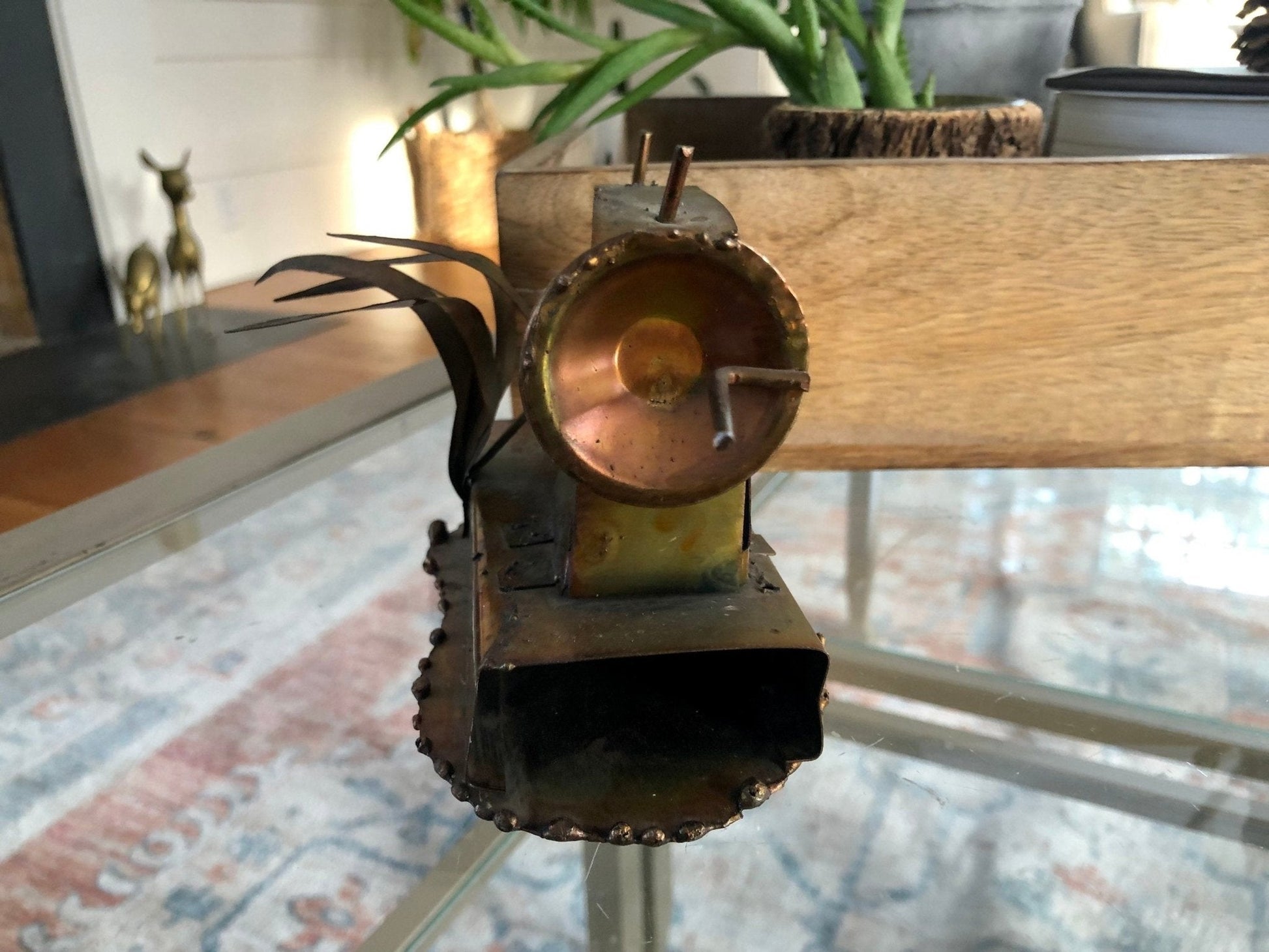 Vintage Steam Punk Art, Copper/Tin Sewing Machine - Loom Vintage
