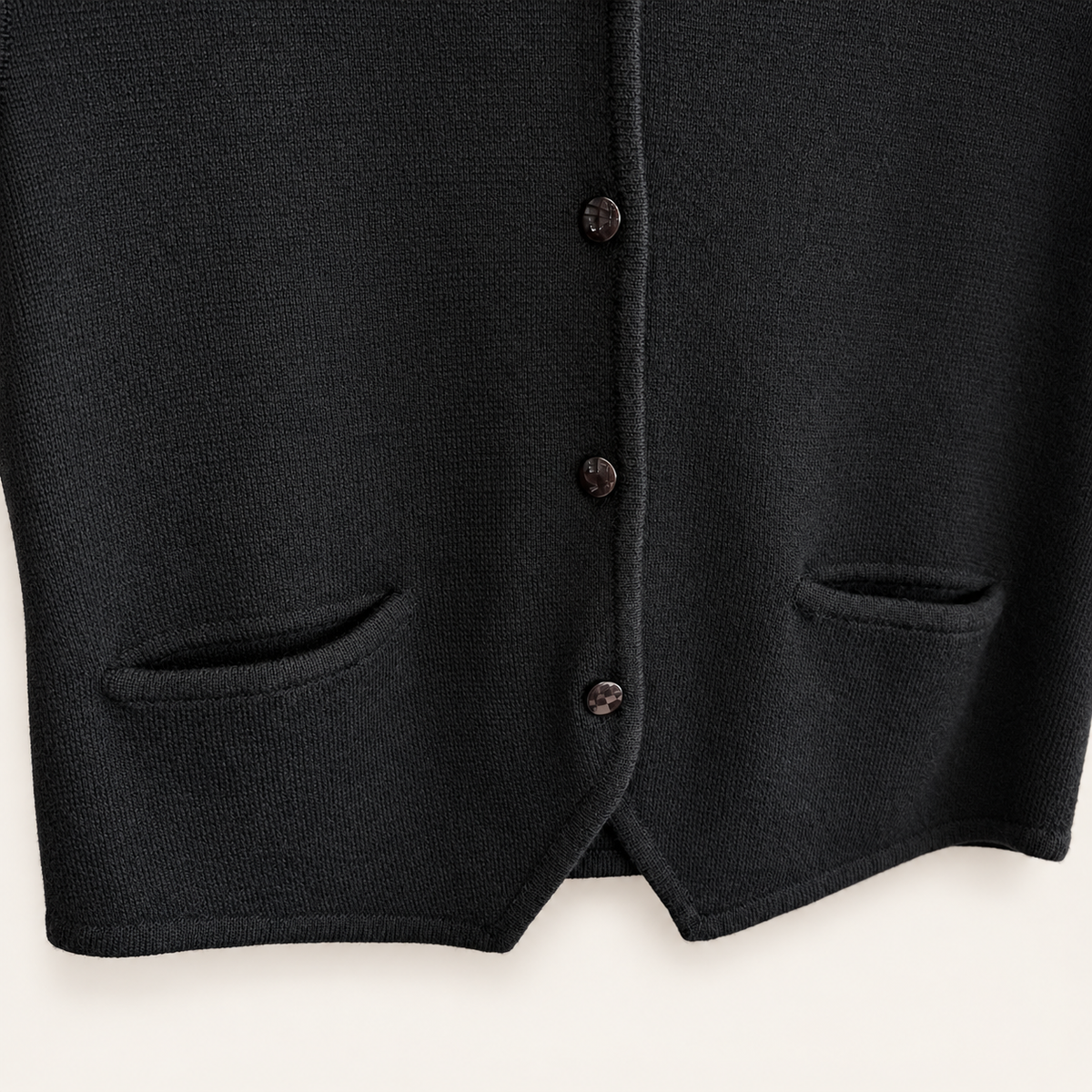 Vintage Talbots black merino wool sweater vest, photo 3 of 5