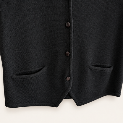 Vintage Talbots black merino wool sweater vest, photo 3 of 5