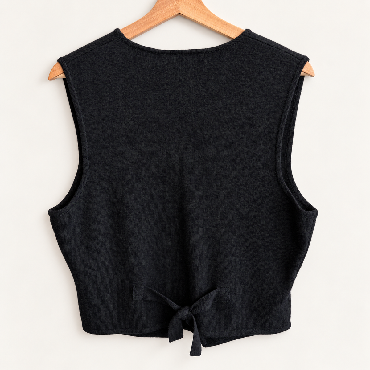 Vintage Talbots black merino wool sweater vest, photo 4 of 5