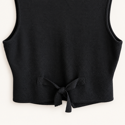 Vintage Talbots black merino wool sweater vest, photo 5 of 5