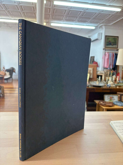 Vintage “The Canadian Rockies” Blue Decorative Book – Shelf Styling Accent - Loom Vintage