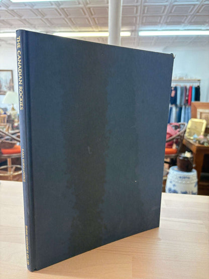 Vintage “The Canadian Rockies” Blue Decorative Book – Shelf Styling Accent - Loom Vintage