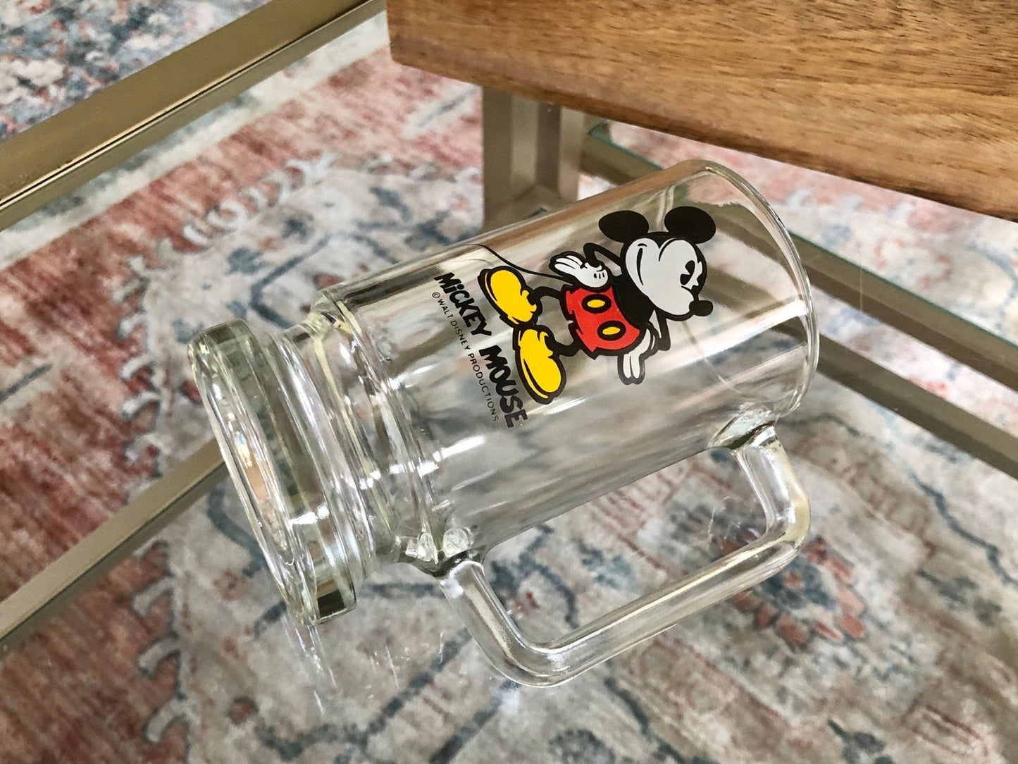 Vintage Walt Disney Glass Stein, Mickey Mouse Mug, Walt Disney World, Collectible Drinkware - Loom Vintage