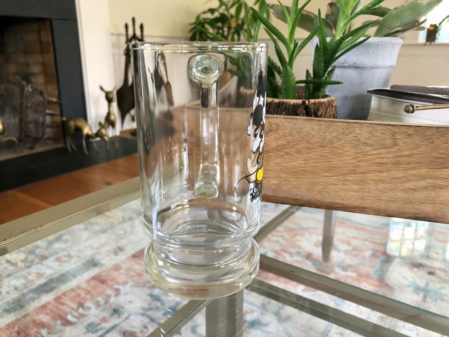 Vintage Walt Disney Glass Stein, Mickey Mouse Mug, Walt Disney World, Collectible Drinkware - Loom Vintage