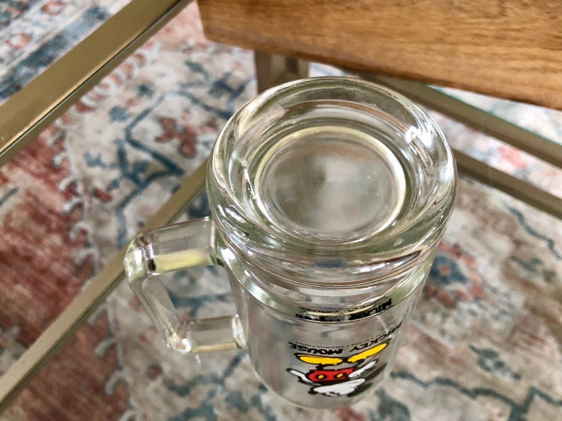 Vintage Walt Disney Glass Stein, Mickey Mouse Mug, Walt Disney World, Collectible Drinkware - Loom Vintage