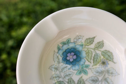 Vintage Wedgewood Floral Ashtray, Clementine Trinket Tray, Ring/Jewelry Dish, Bone China, England - Loom Vintage