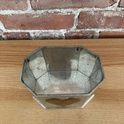 Vintage Williamsburg Kirk Stieff Pewter Brass Heart Cachepot - Loom Vintage