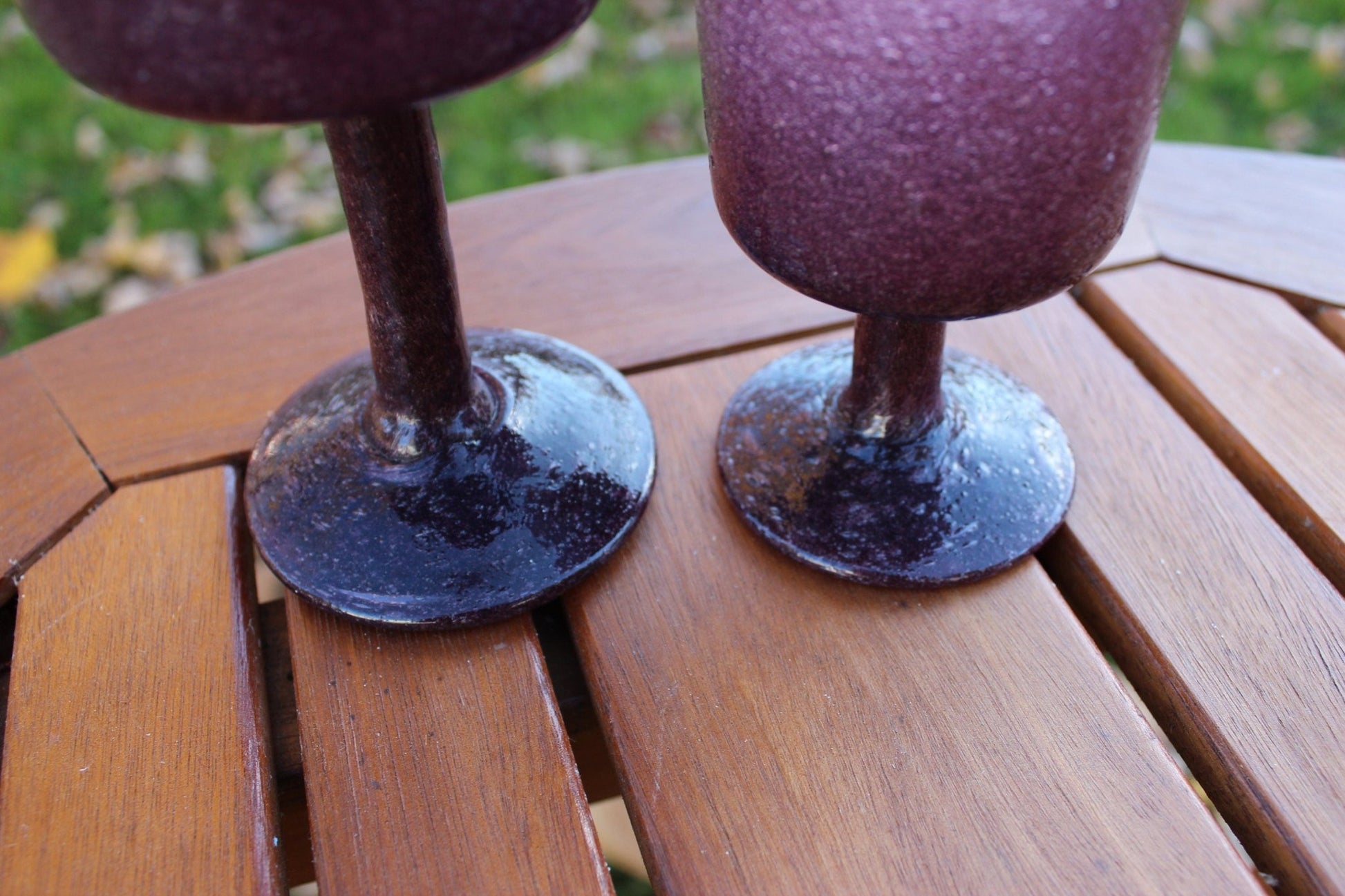 Vintage Wine and Water Glasses / Hand Blown Bubble Glass / Barware / Cocktails - Loom Vintage