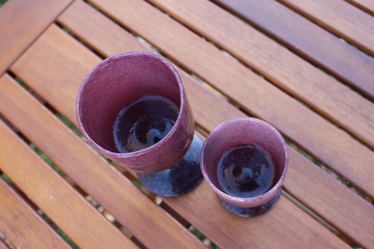 Vintage Wine and Water Glasses / Hand Blown Bubble Glass / Barware / Cocktails - Loom Vintage