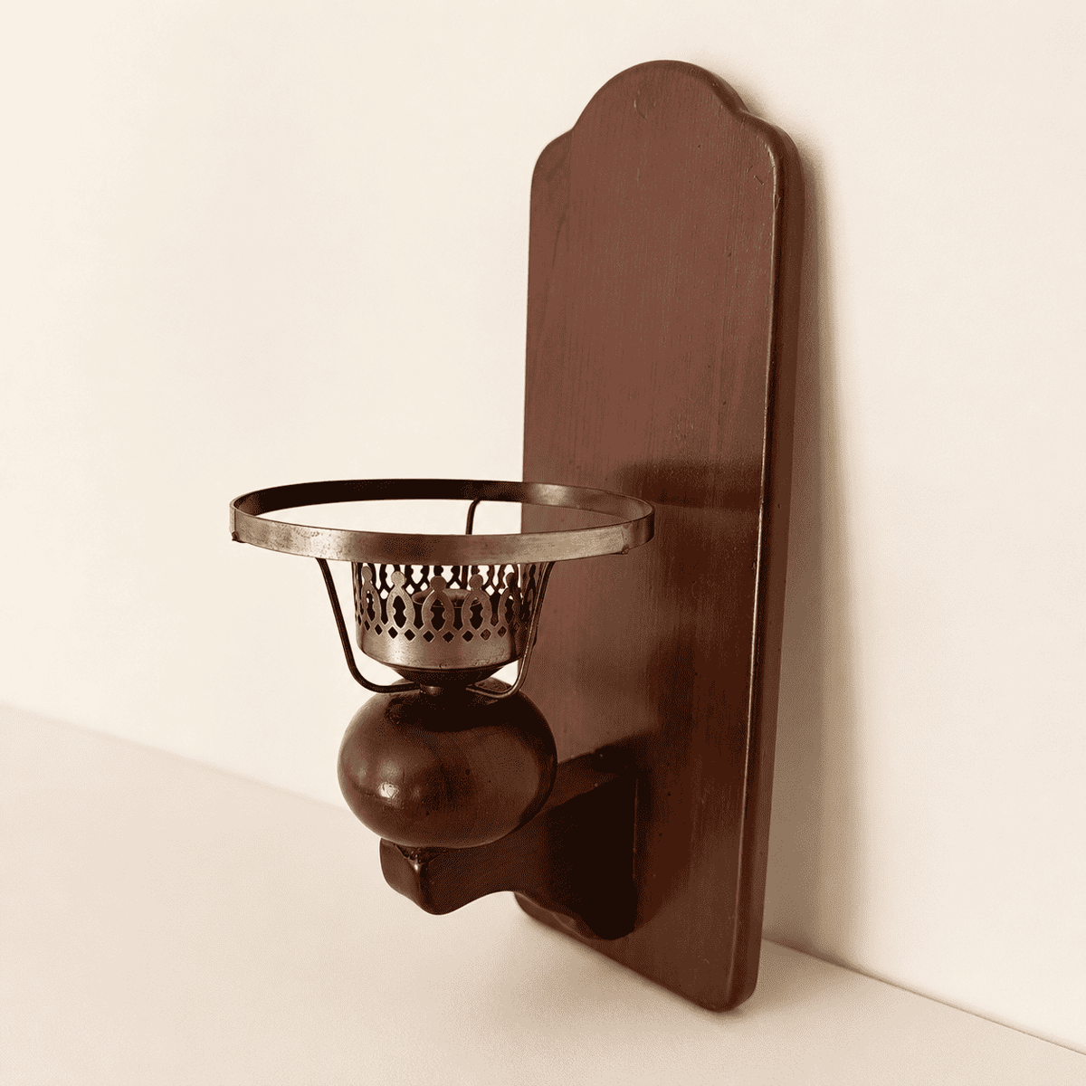 Side profile of the wall sconce showing how far it projects