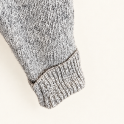 Shoulder detail with ABC and 123 lettering on Woolrich folk sweater