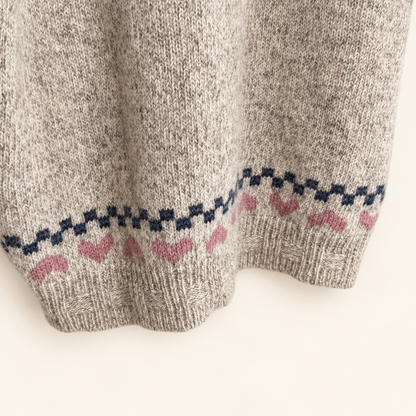 Vintage Woolrich Woman folk sweater, back view
