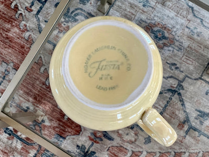 Vintage Yellow Fiesta Cup and Saucer Homer Laughlin - Loom Vintage