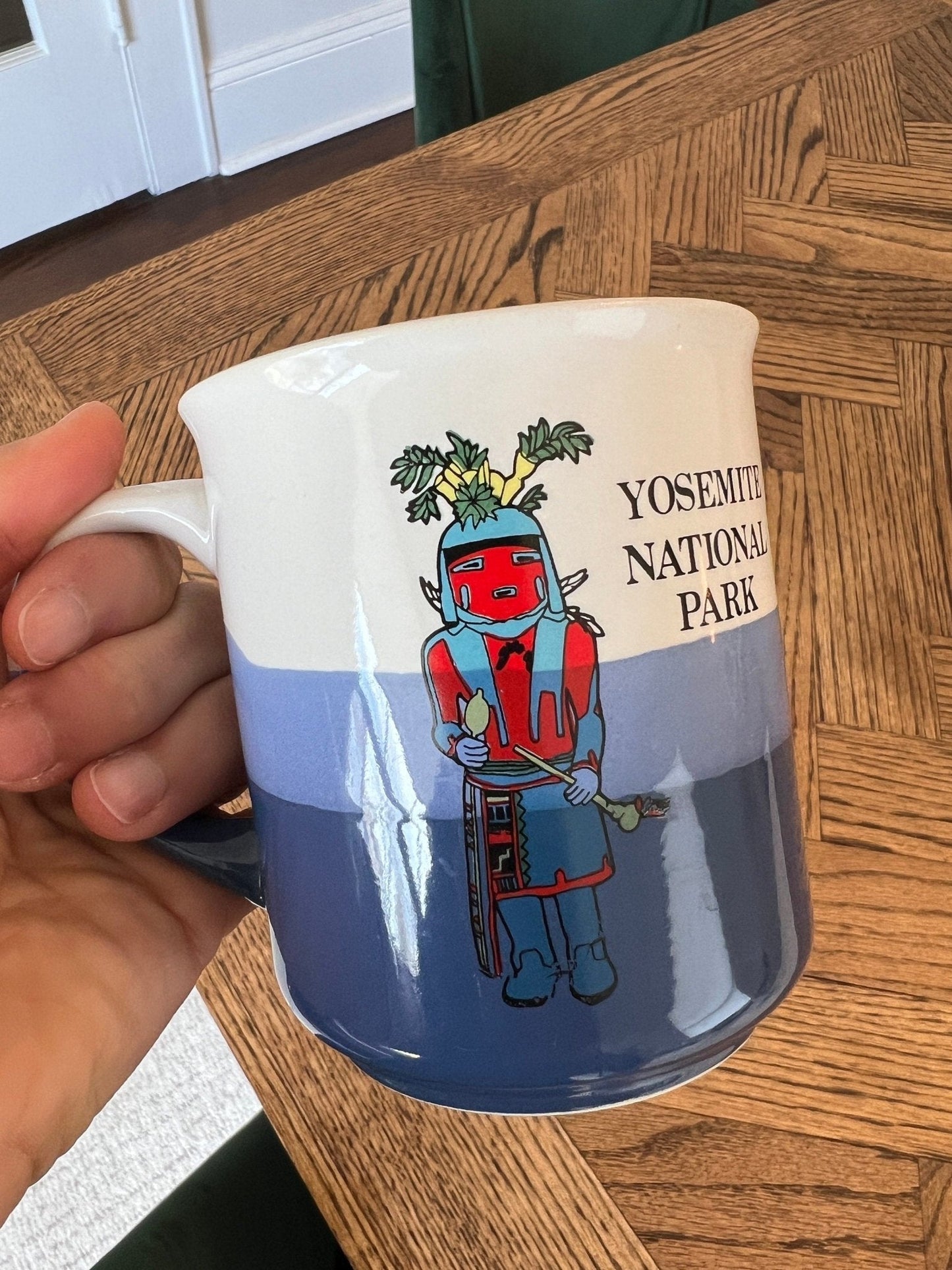 Vintage Yosemite National Park Mug Coffee, Blue tea Mug in Exceptional Condition - Loom Vintage