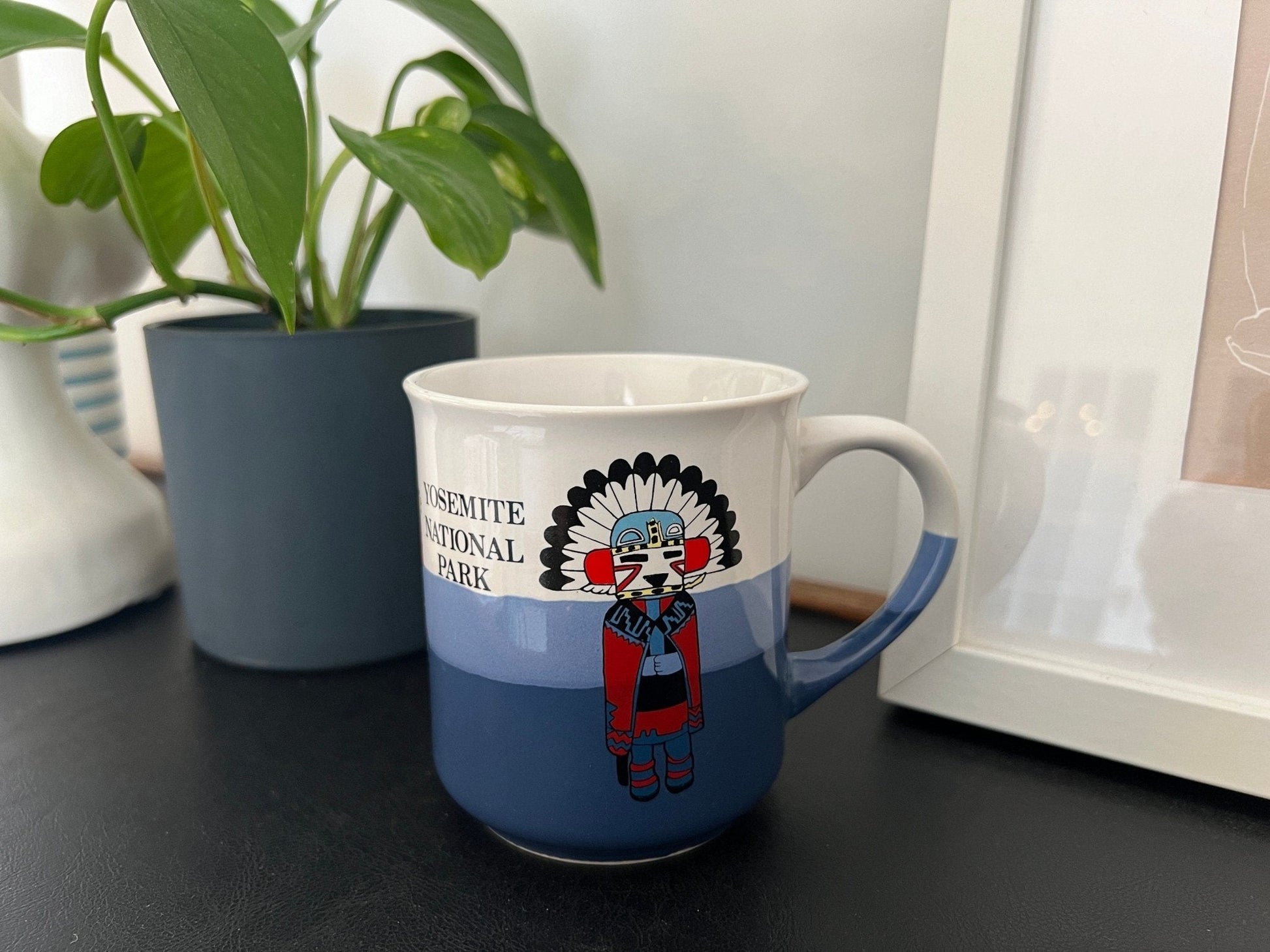 Vintage Yosemite National Park Mug Coffee, Blue tea Mug in Exceptional Condition - Loom Vintage