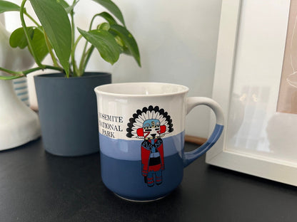 Vintage Yosemite National Park Mug Coffee, Blue tea Mug in Exceptional Condition - Loom Vintage