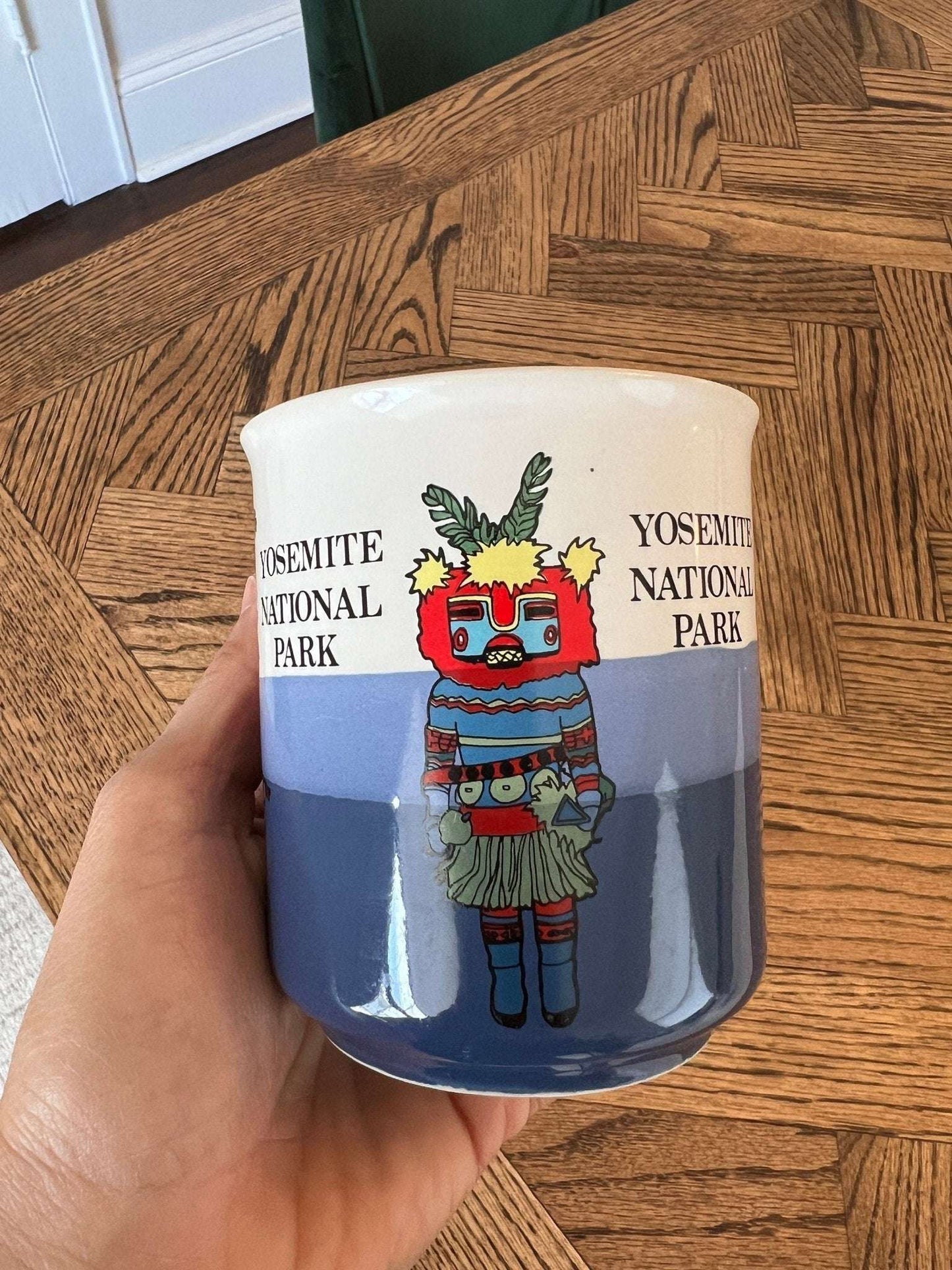 Vintage Yosemite National Park Mug Coffee, Blue tea Mug in Exceptional Condition - Loom Vintage