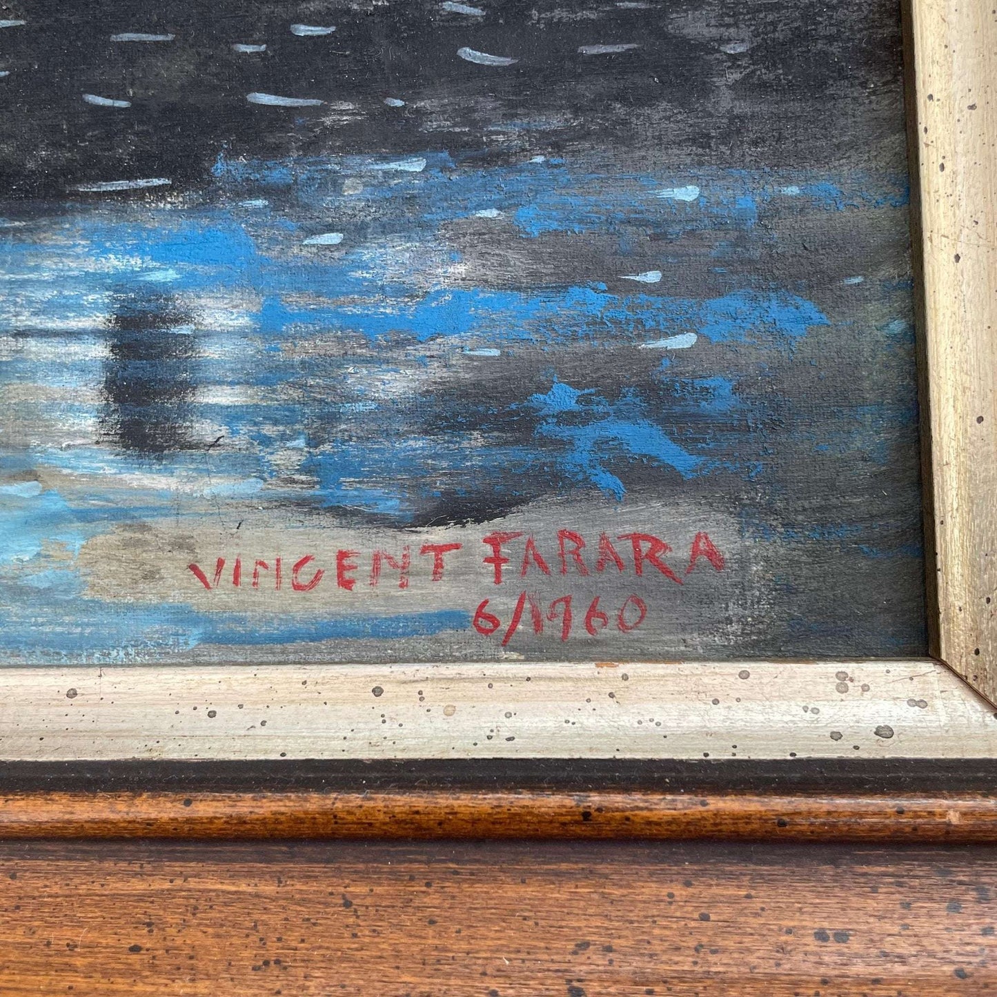 Watermill Landscape Painting – Vincent Farara, 1960, Oil on Canvas in Wood Frame - Loom Vintage