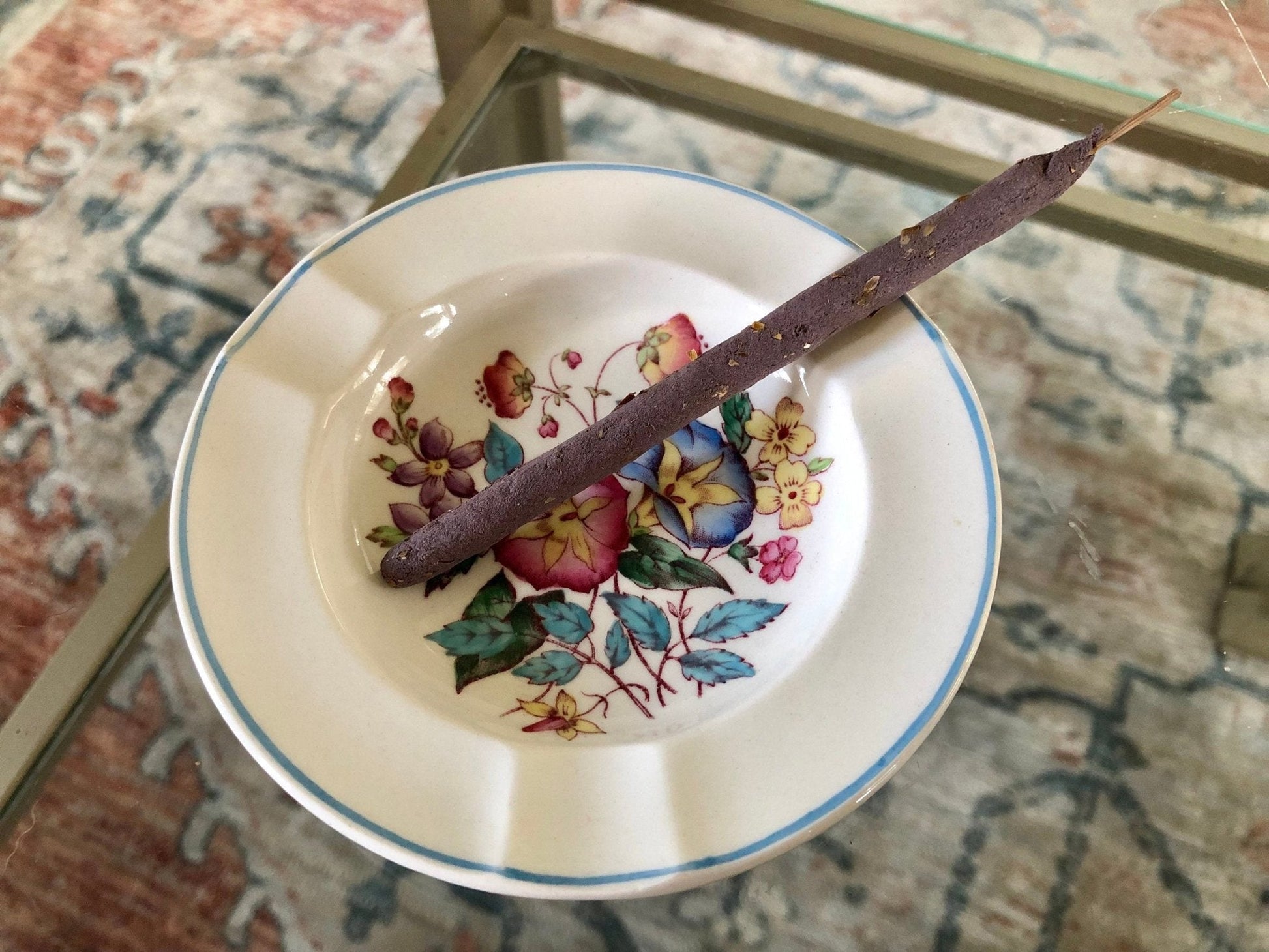 Wedgwood Morning Glory Trinket Dish — Hand - Painted, Barlaston, Made in England, 4.25" diameter - Loom Vintage