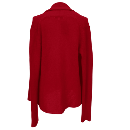 White + Warren Red 100% Cashmere Open - Front Cardigan (Small) - Loom Vintage