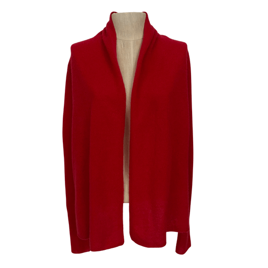 White + Warren Red 100% Cashmere Open - Front Cardigan (Small) - Loom Vintage