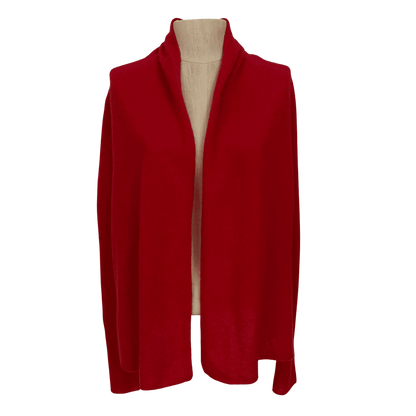 White + Warren Red 100% Cashmere Open - Front Cardigan (Small) - Loom Vintage